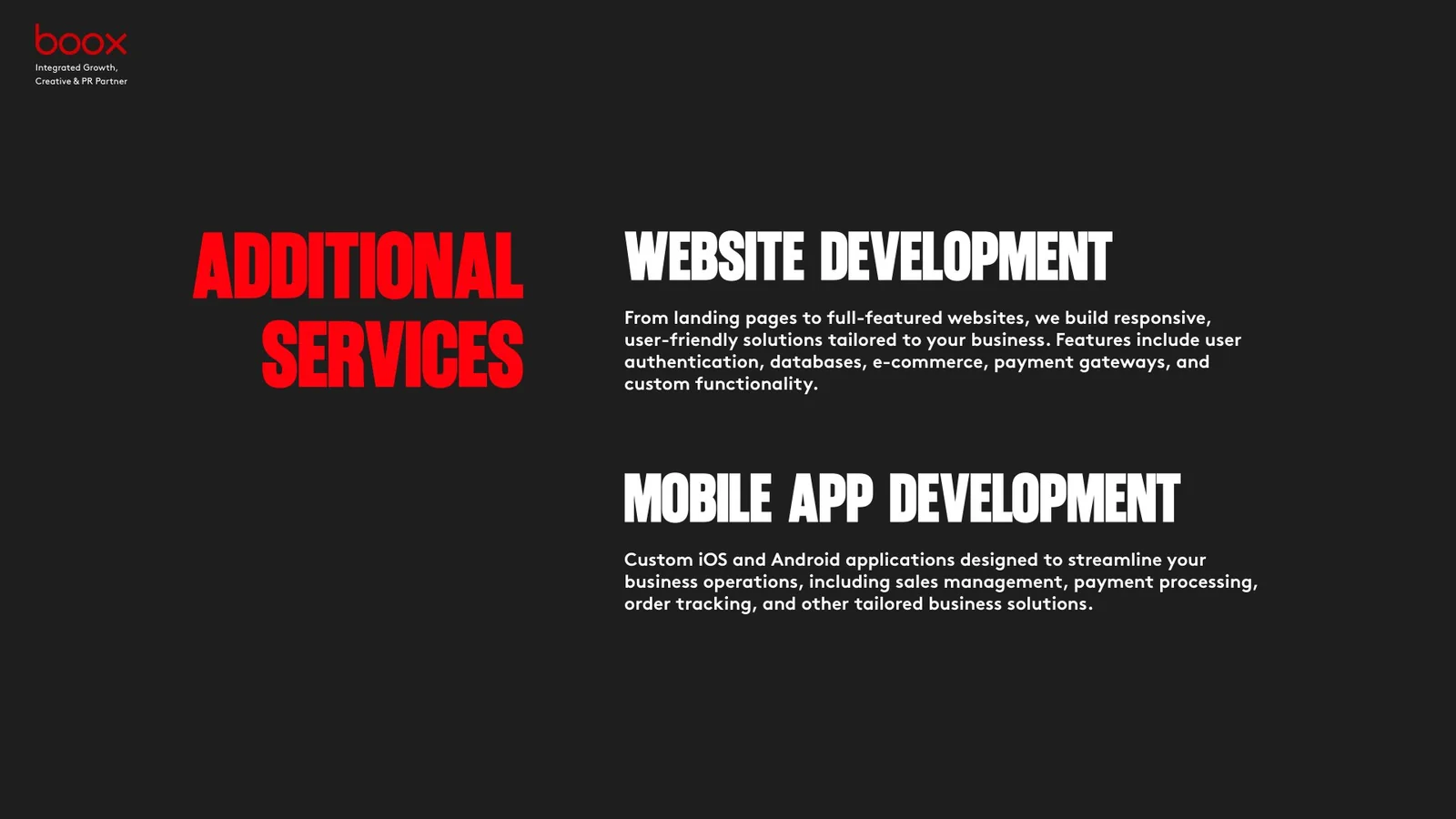 Website and mobile application development