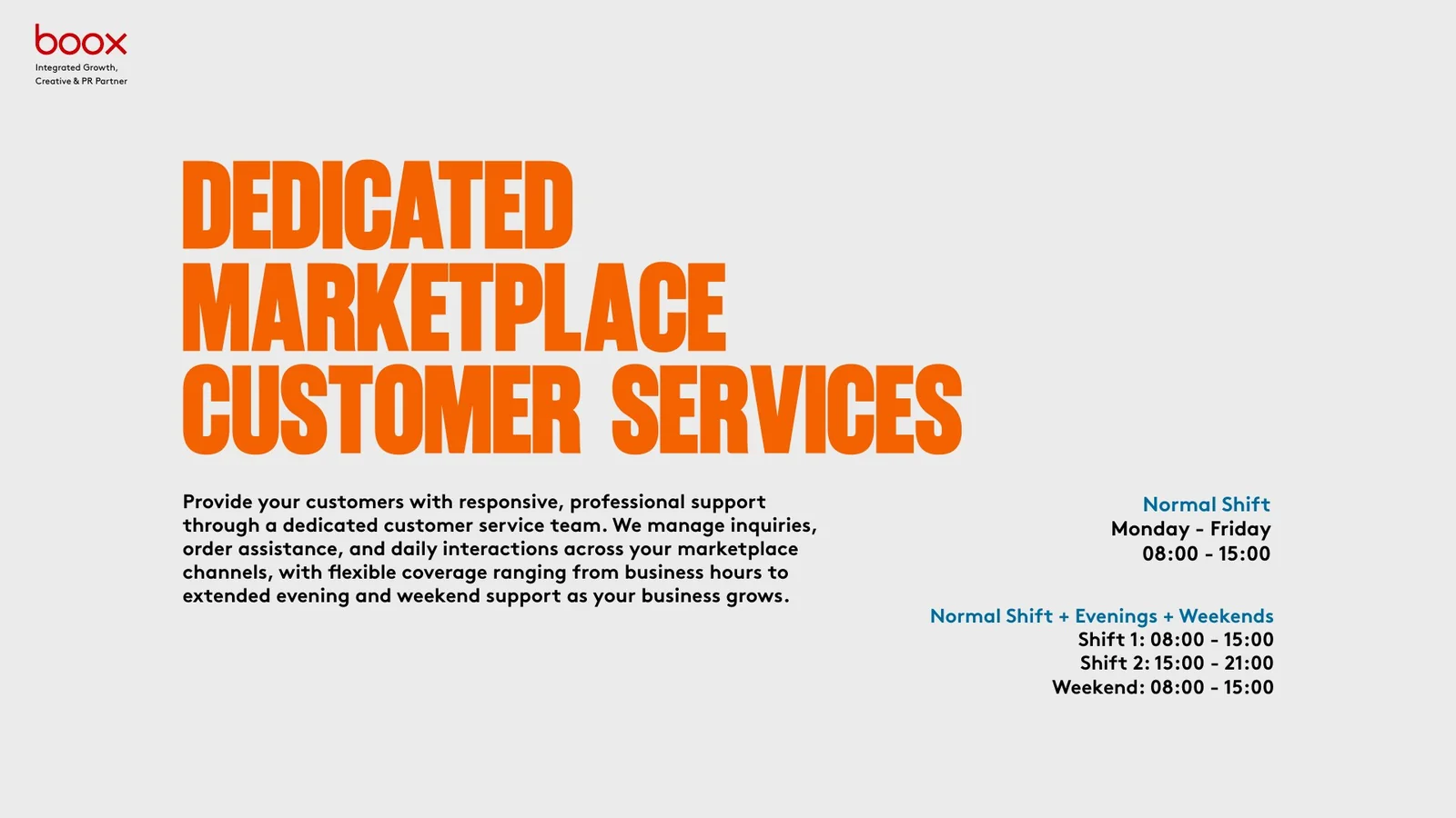 Marketplace customer service support