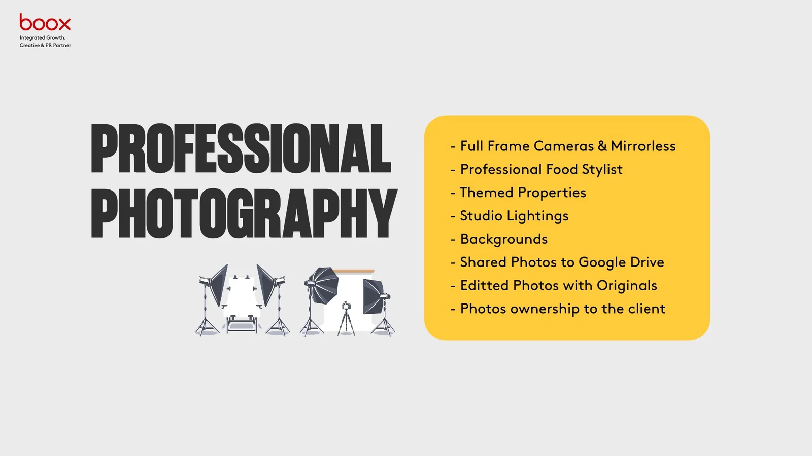 Professional photography capability